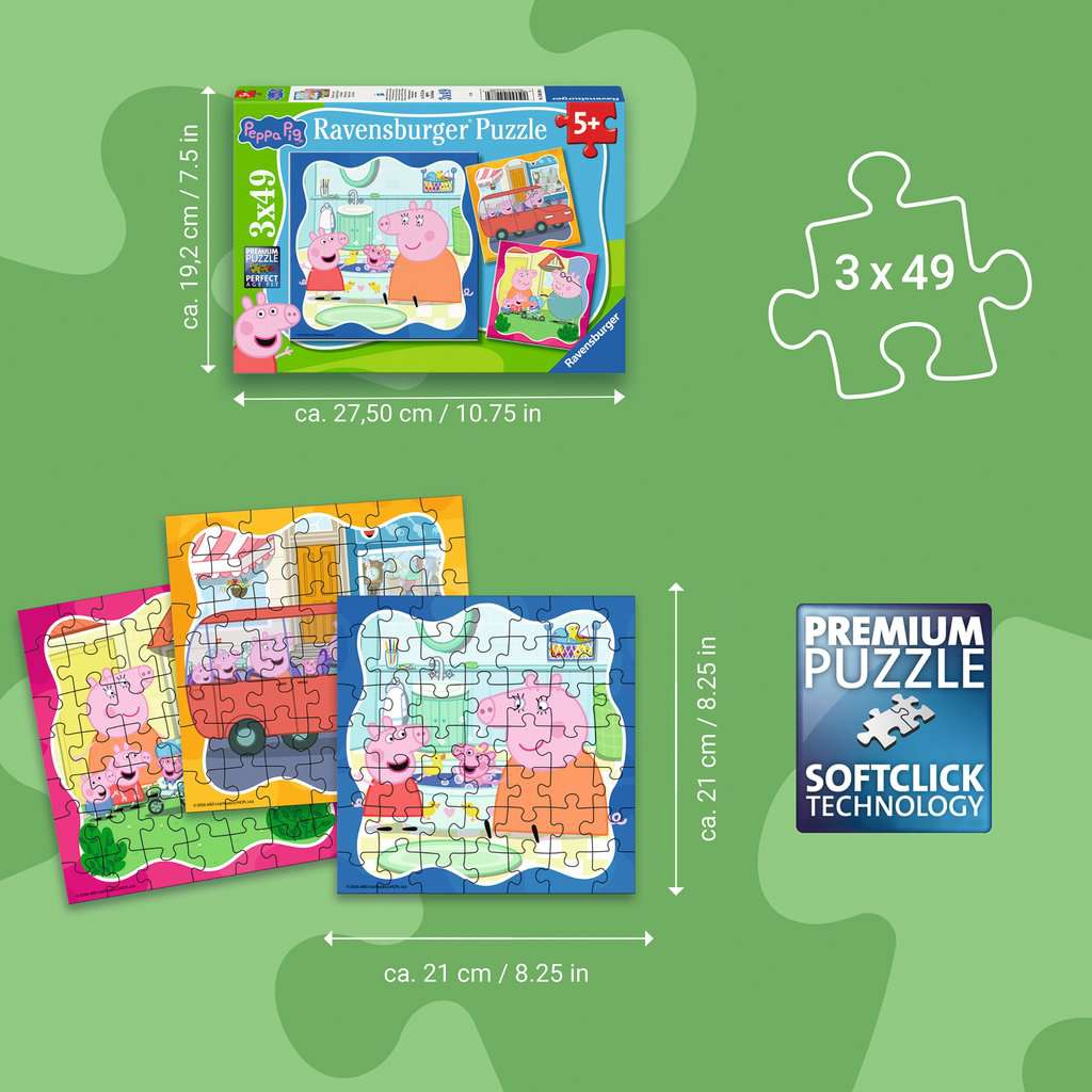 Puzzle Peppa Pig3x49 Teile 04.288 - Bild 7