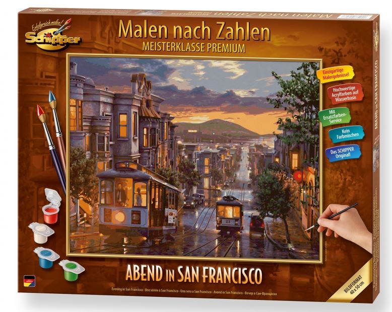 Schipper Abendstimmung in San Francisco 40x50cm - Bild 1