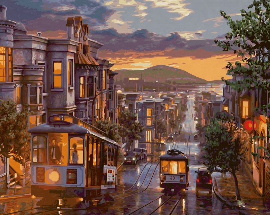 Schipper Abendstimmung in San Francisco 40x50cm - Bild 2