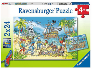 Verpackung Puzzle 2x24 Teile Die Abenteuerinsel mit Piraten