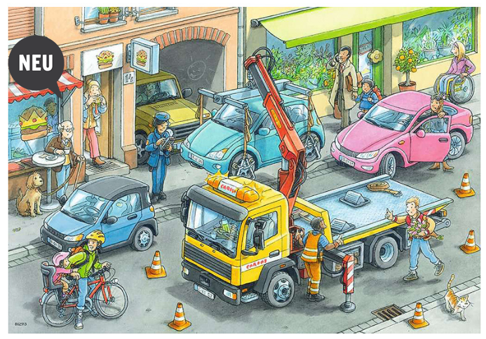 Ravensburger Puzzle 2x24 Teile - Müllabfuhr und Abschleppwagen - Bild 1