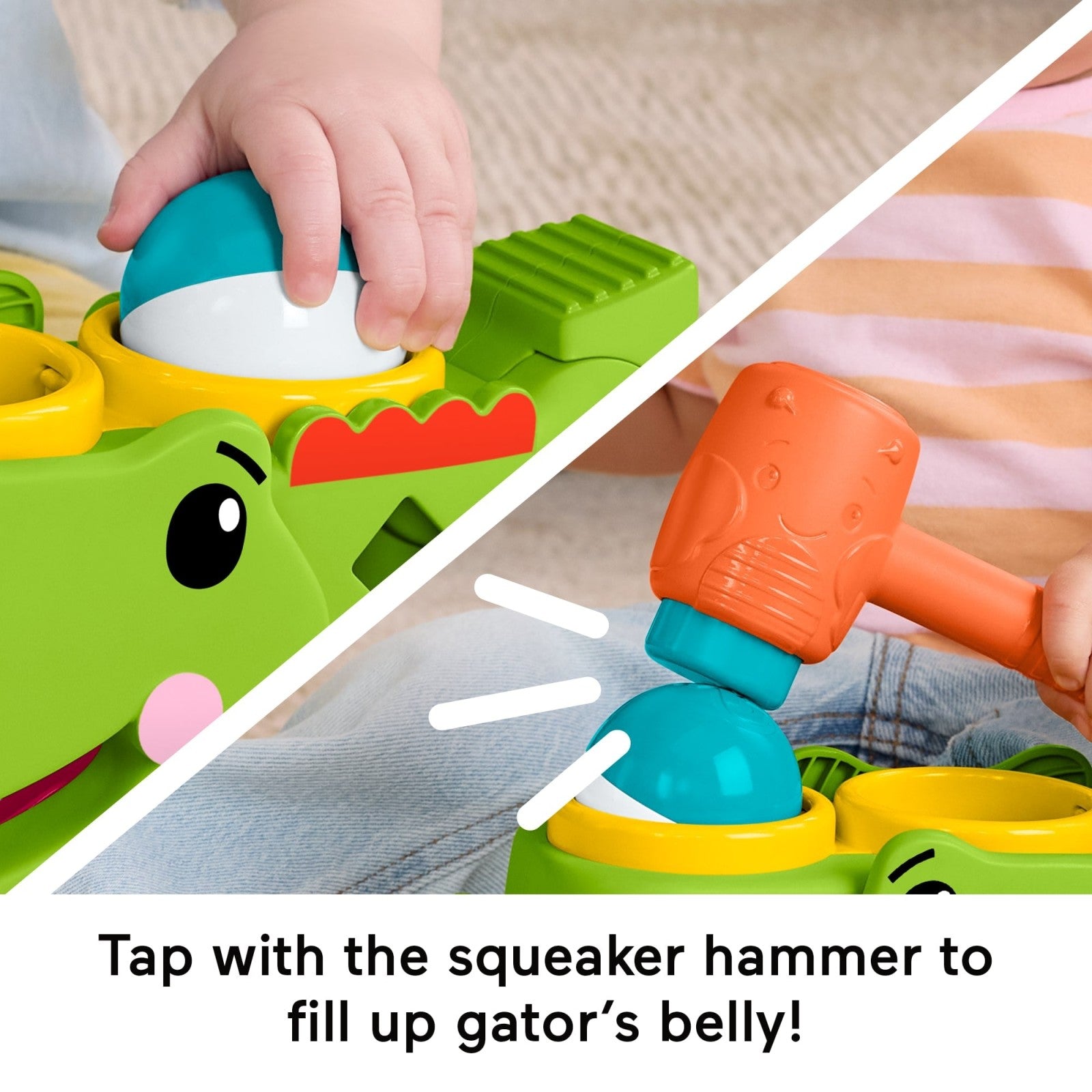 Fisher-Price Sitz- und Klopf-Rolligator mit Hammer und 3 Bällen - Bild 6