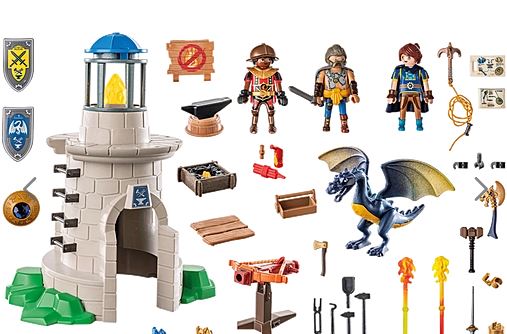 PLAYMOBIL Ritterturm mit Schmied und Drache 71483 - Bild 2