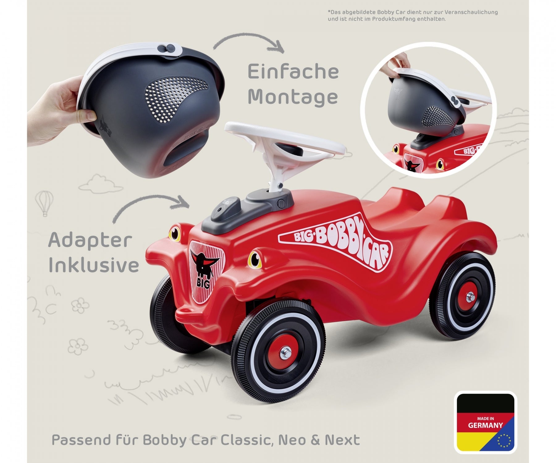 Big Bobby Car Gepäckkorb grau - Bild 5