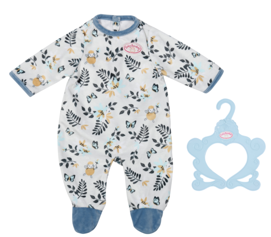 Baby Annabell Strampler blau Blätter 43cm - Bild 1
