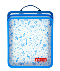 Step by Step Faltbare Heftbox blau