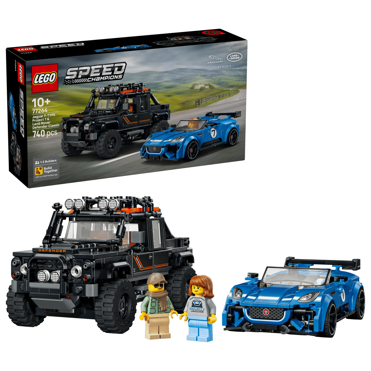 LEGO® Speed Champions 77264 Jaguar F-TYPE Project 7 & Land Rover Defender Classic - Bild 1