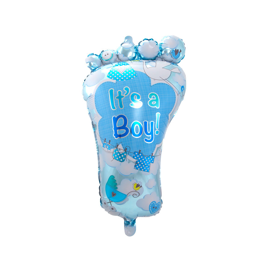 Folienballon Geburt Junge Its a boy! Fuss hellblau - Bild 1