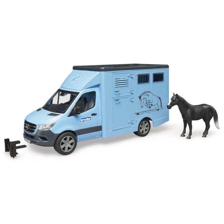 Bruder 02674 MB Sprinter Tiertransporter mit 1 Pferd - Bild 1