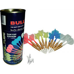 Bulls Dart Röhre 12 Softdarts farblich sortiert