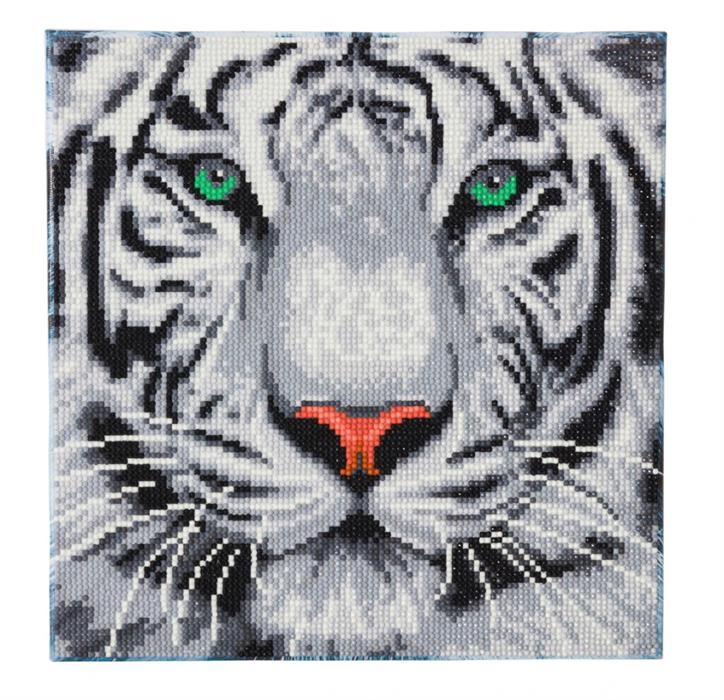 Crystal Art Schneetiger 30x30cm - Bild 1