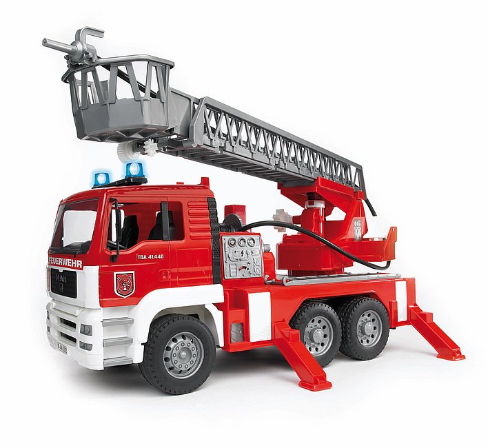 Bruder 02771 MAN Feuerwehr mit Drehleiter und Wasserpumpe - Bild 1