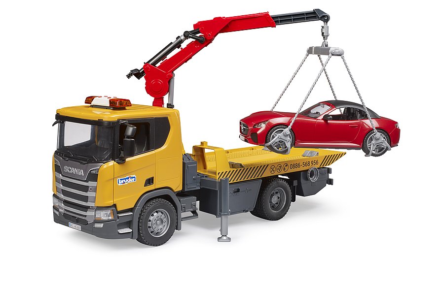 Bruder 03552 Scania Super 560R Abschlepp-LKW m. L+S Modul + BRUDER Roadster - Bild 1