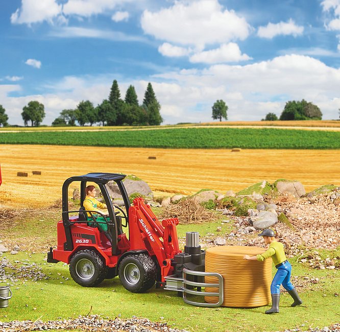 Bruder 02192 Schäffer Hoflader 2034 mit Ballengreifzange - Bild 4