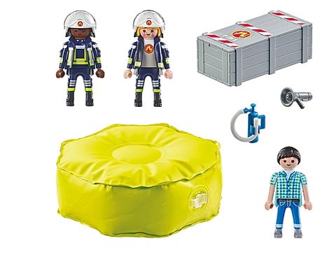 PLAYMOBIL Feuerwehrleute mit Luftkissen 71465 - Bild 2