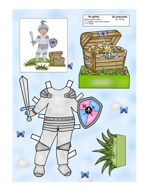 Das Ausschneide-Bastelbuch - Burgfräulein & Ritterschloss - Bild 2