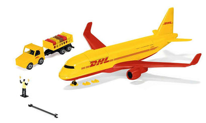 Siku DHL Frachtflugzeug mit Zubehör
