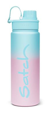 Satch Trinkflasche Edelstahl Light Blue Graffiti