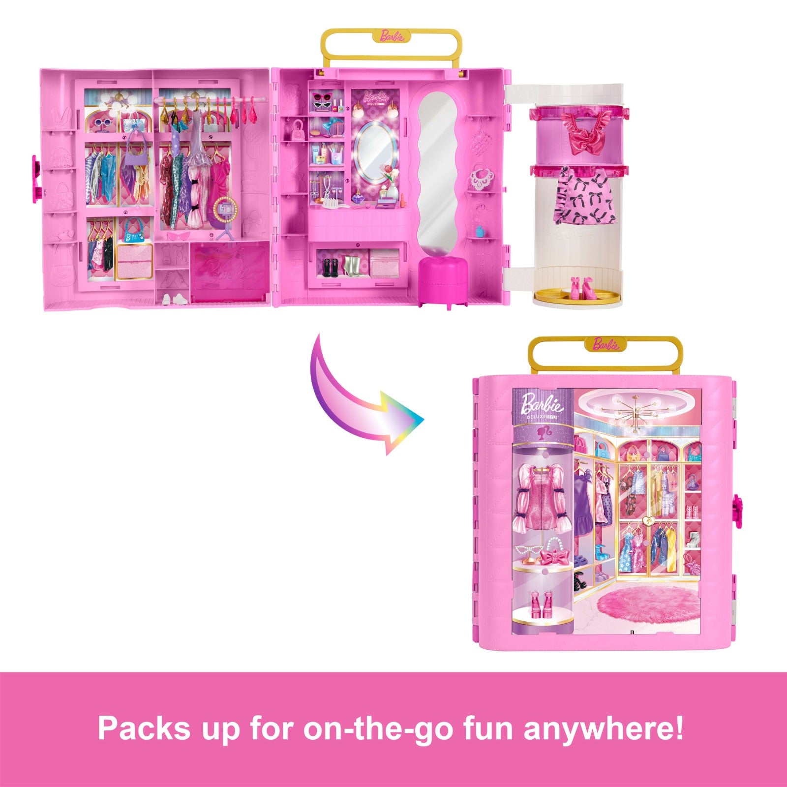 Barbie Deluxe Style Kleiderschrank mit Dreh-Ankleide - Bild 4