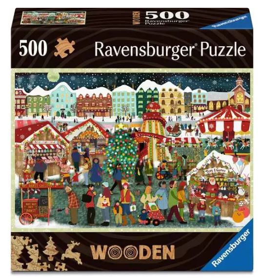 Wooden Puzzle 500 Teile Weihnachtsmarkt 01.539 - Bild 1