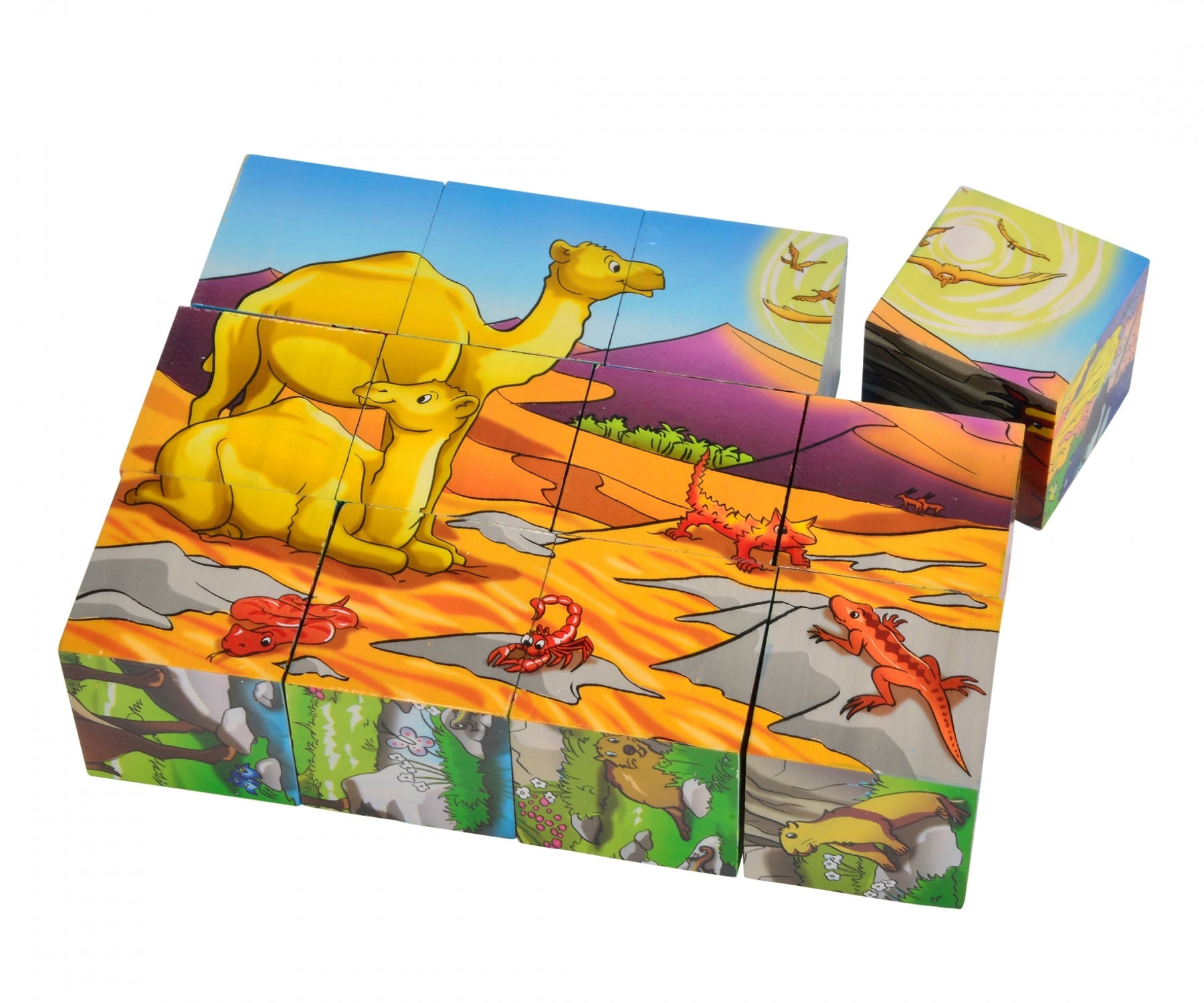 Würfelpuzzle Tiere aus Holz 12-teilig - Bild 5
