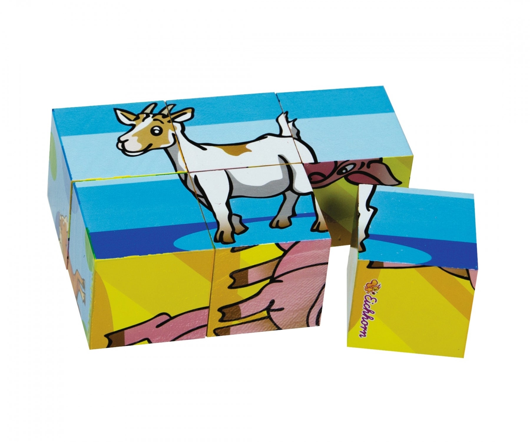 Würfelpuzzle Tiere aus Holz 6-teilig - Bild 6