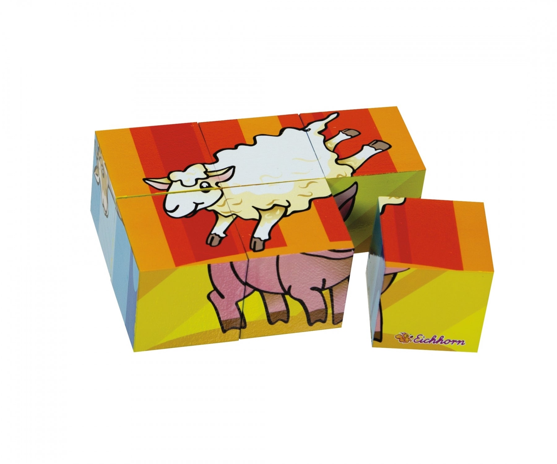 Würfelpuzzle Tiere aus Holz 6-teilig - Bild 5