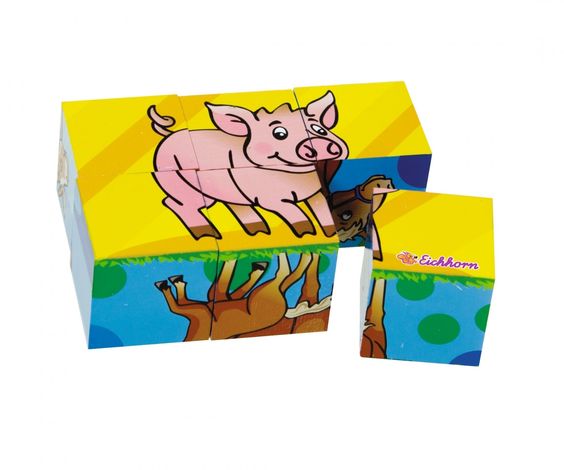 Würfelpuzzle Tiere aus Holz 6-teilig - Bild 4