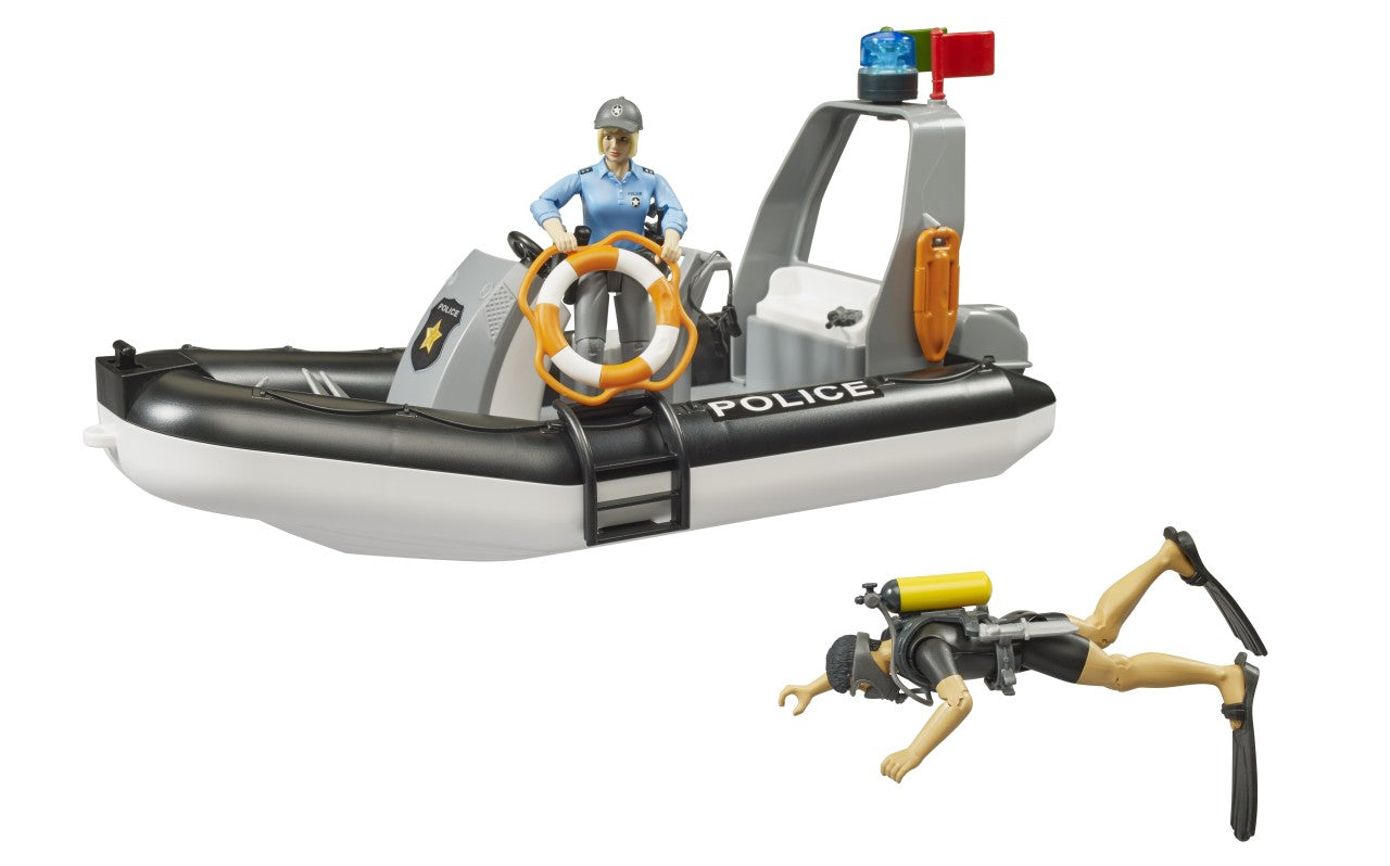 Bruder 02507 RAM 2500 Polizei-Pickup mit Anhänger, Boot und 2 Figuren - Bild 4