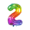 Folienballon Zahl 2 rainbow
