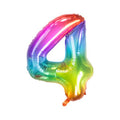 Folienballon Zahl 4 rainbow