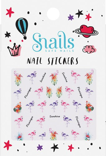 Nagelsticker Flamingos - Bild 1