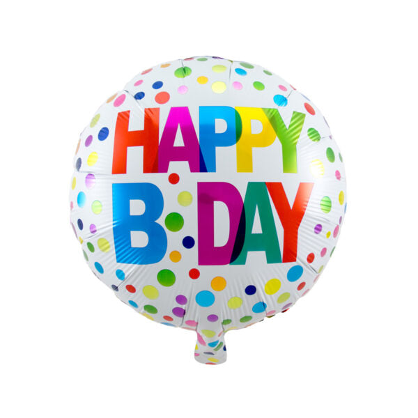 Folienballon mit Punkten Happy Birthday - Bild 2