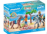 PLAYMOBIL Reitausflug an den Strand mit Amelia und Ben 71470
