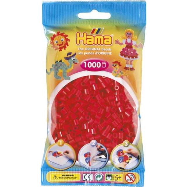 HAMA Perlen Beutel, rot 1000 - Bild 1