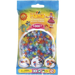 HAMA Perlen transparent Glitter 1000