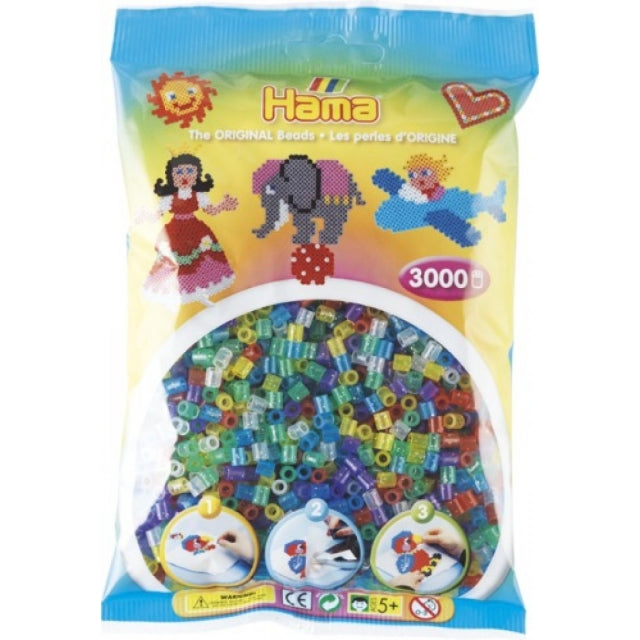 HAMA Perlen transparent Glitter 3000 - Bild 1
