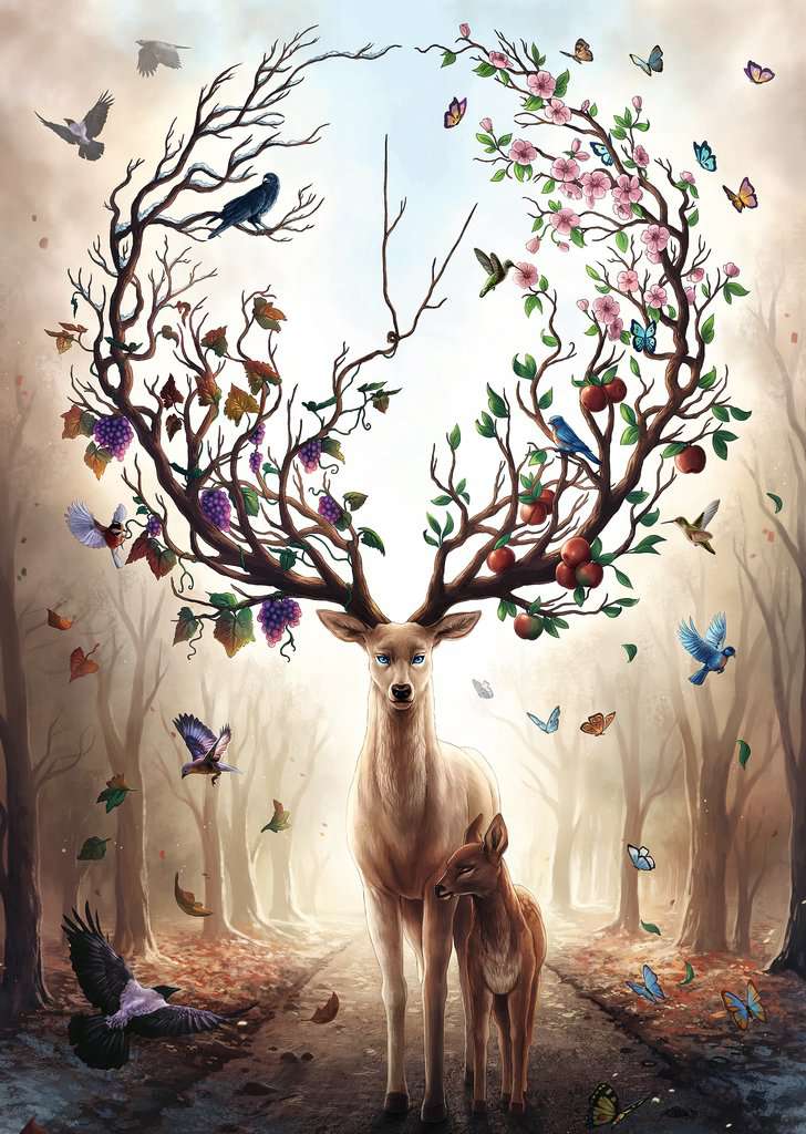 Puzzle 1000 Teile Magischer Hirsch 00.459 - Bild 2