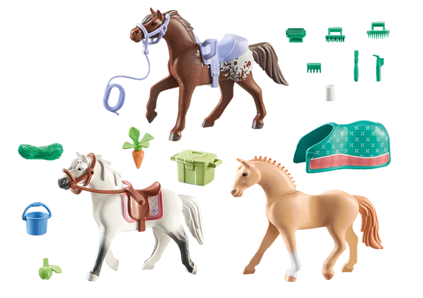 PLAYMOBIL 3 Pferde: Morgan, Quarter Horse & Shagya Araber 71356 - Bild 3