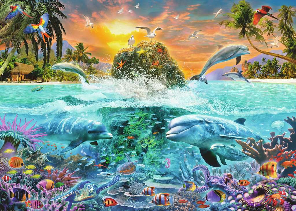 Puzzle 1000 Teile Unterwasserinsel 00.887 - Bild 2