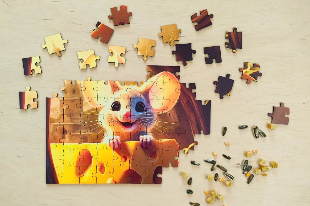 Puzzle Holz Maus 70 Teile - Bild 3