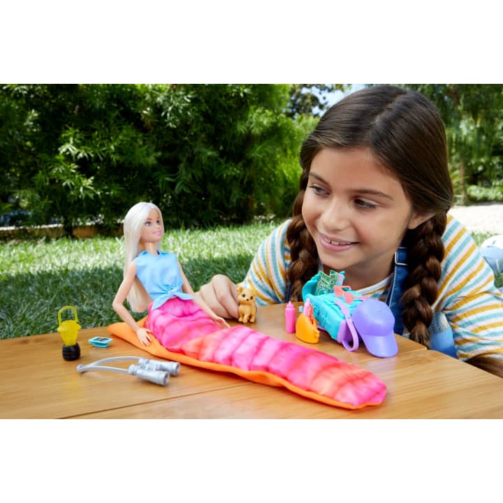 Barbie Camping Spielset mit Malibu Puppe, Hündchen und Accessoires - Bild 5