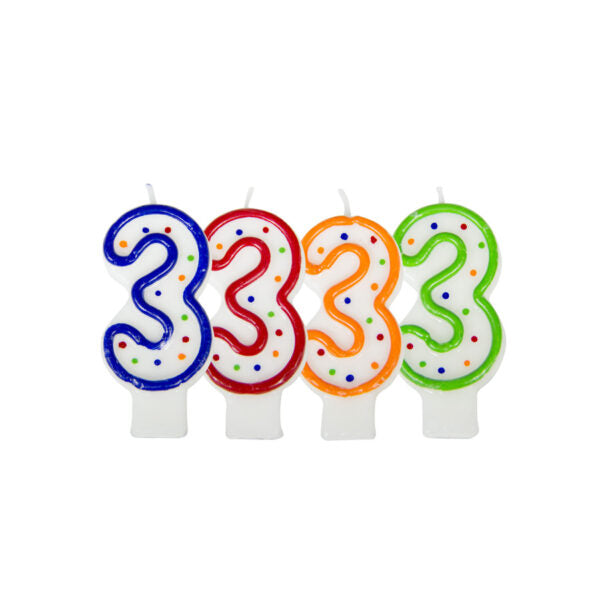 Kerze Geburtstag Zahl 3 - Bild 1