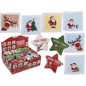 Magisches Handtuch 30 x 30cm Weihnachten
