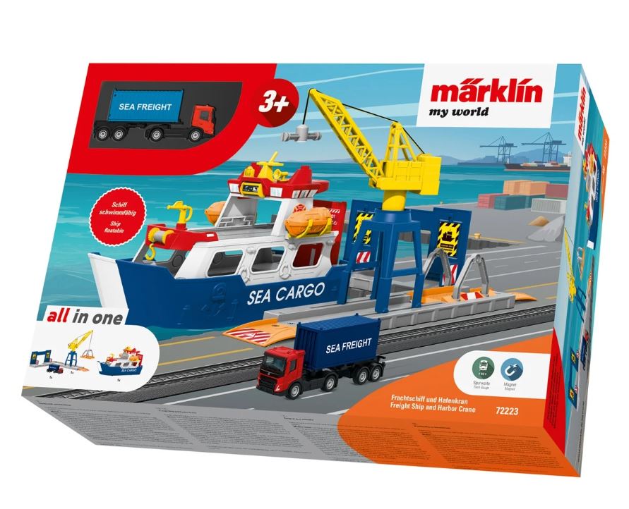 Märklin H0 - my world - Frachtschiff und Hafenkran - Bild 1