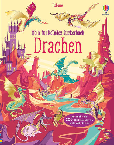 Mein funkelndes Stickerbuch: Drachen