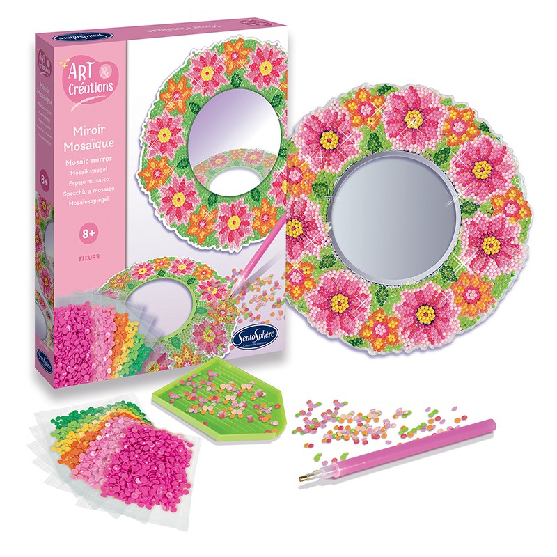 Art Creation Mosaikspiegel Blumen - Bild 1