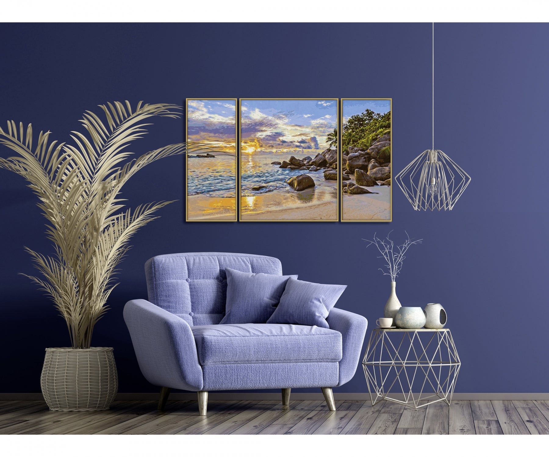Schipper Abendstimmung im Paradies Triptychon 50x80cm - Bild 2