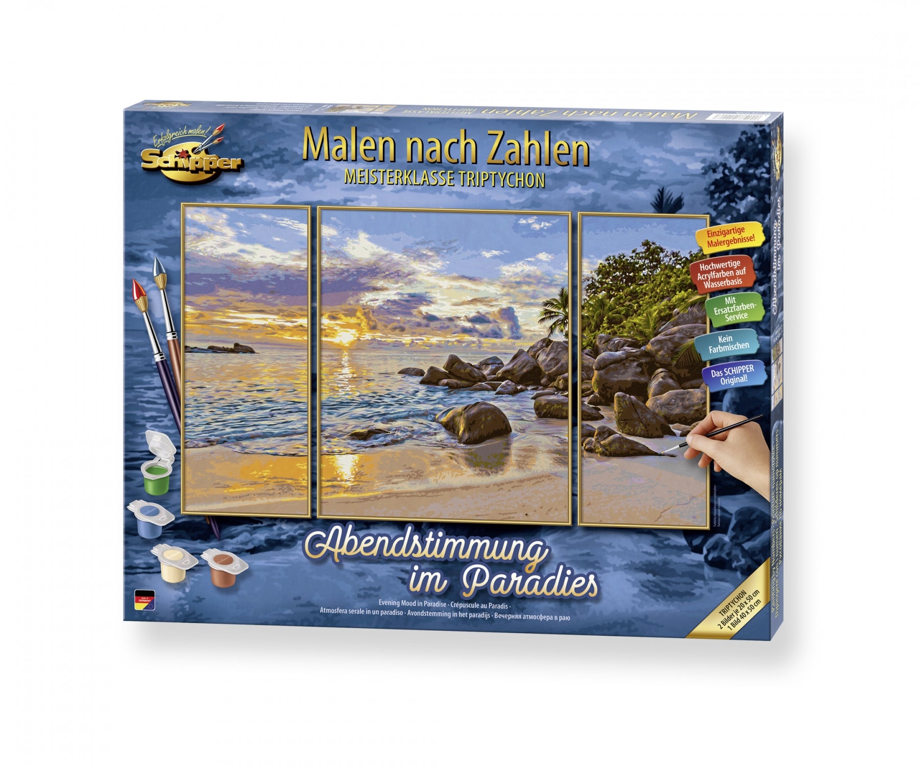 Schipper Abendstimmung im Paradies Triptychon 50x80cm - Bild 4