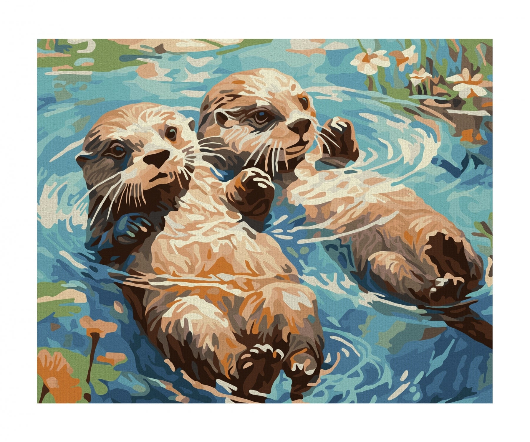 Schipper Otterpärchen 24x30cm - Bild 1